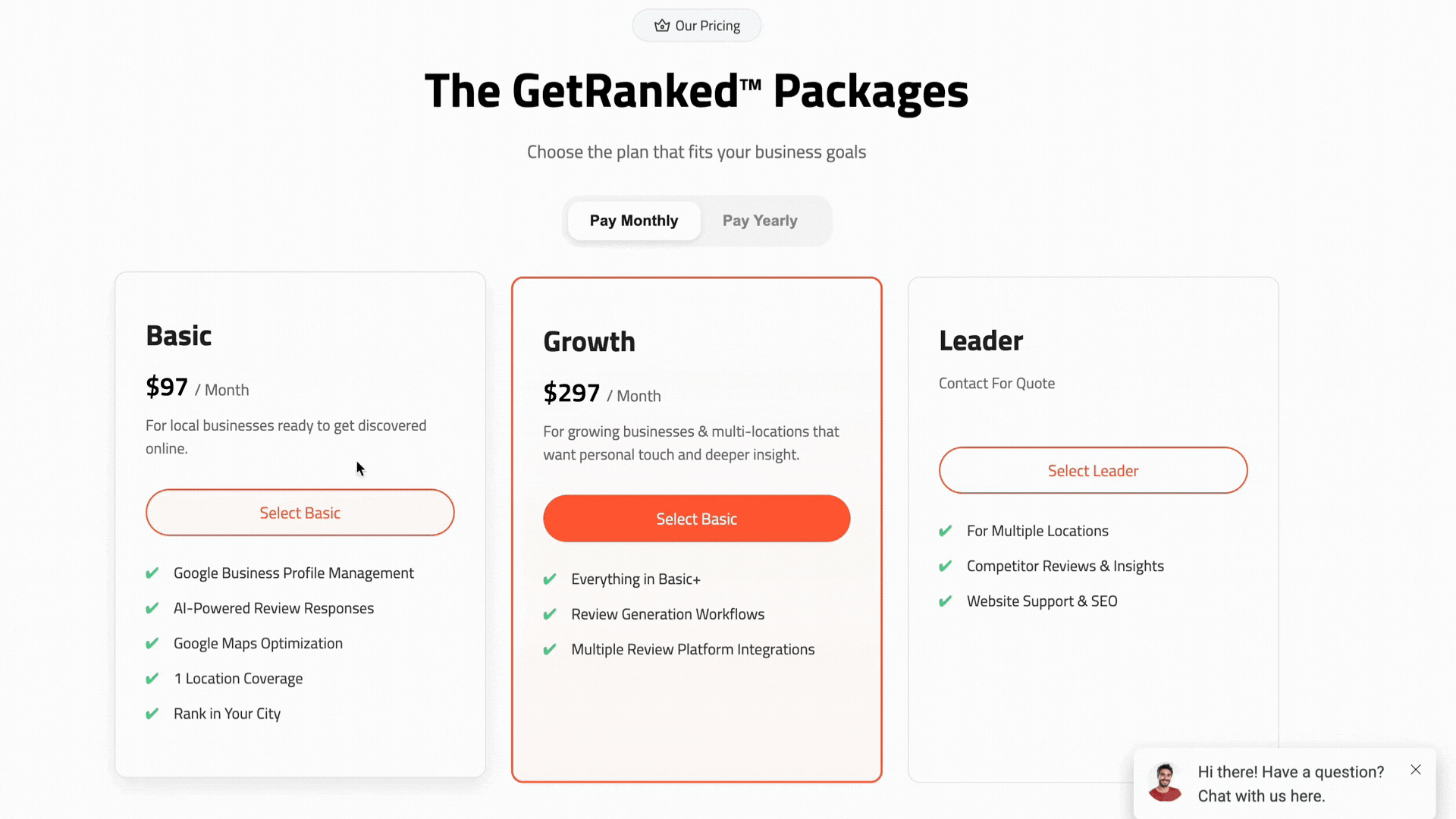 Pricing Table